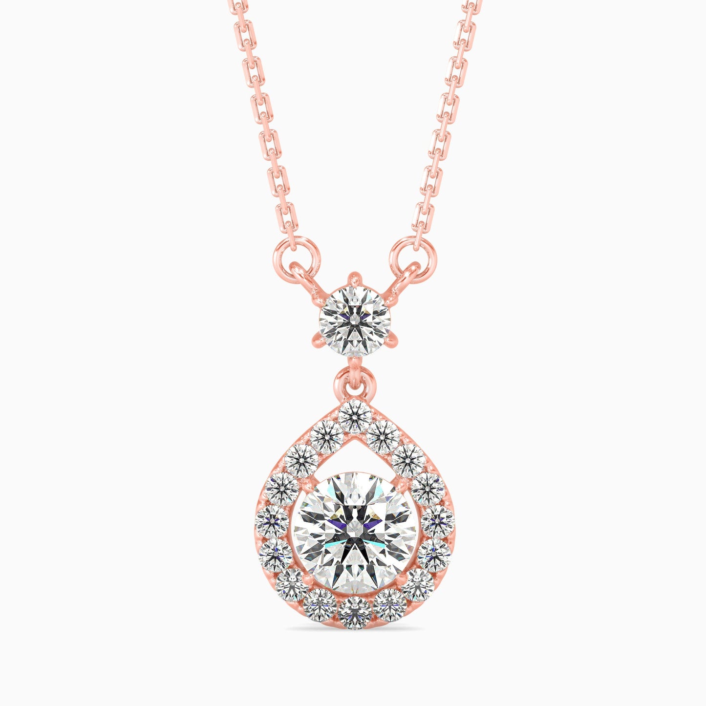 Potts Diamond Solitaire Pendant Rose Gold