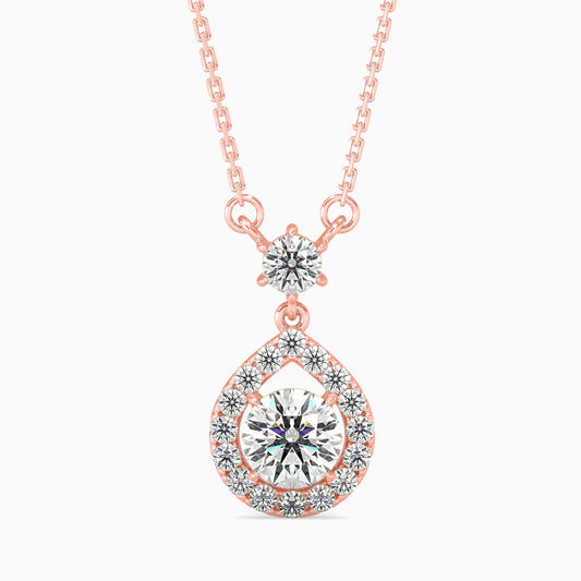 Potts Diamond Solitaire Pendant Rose Gold