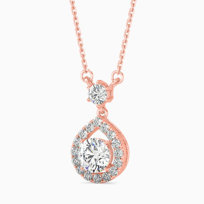 Potts Diamond Solitaire Pendant Rose Gold