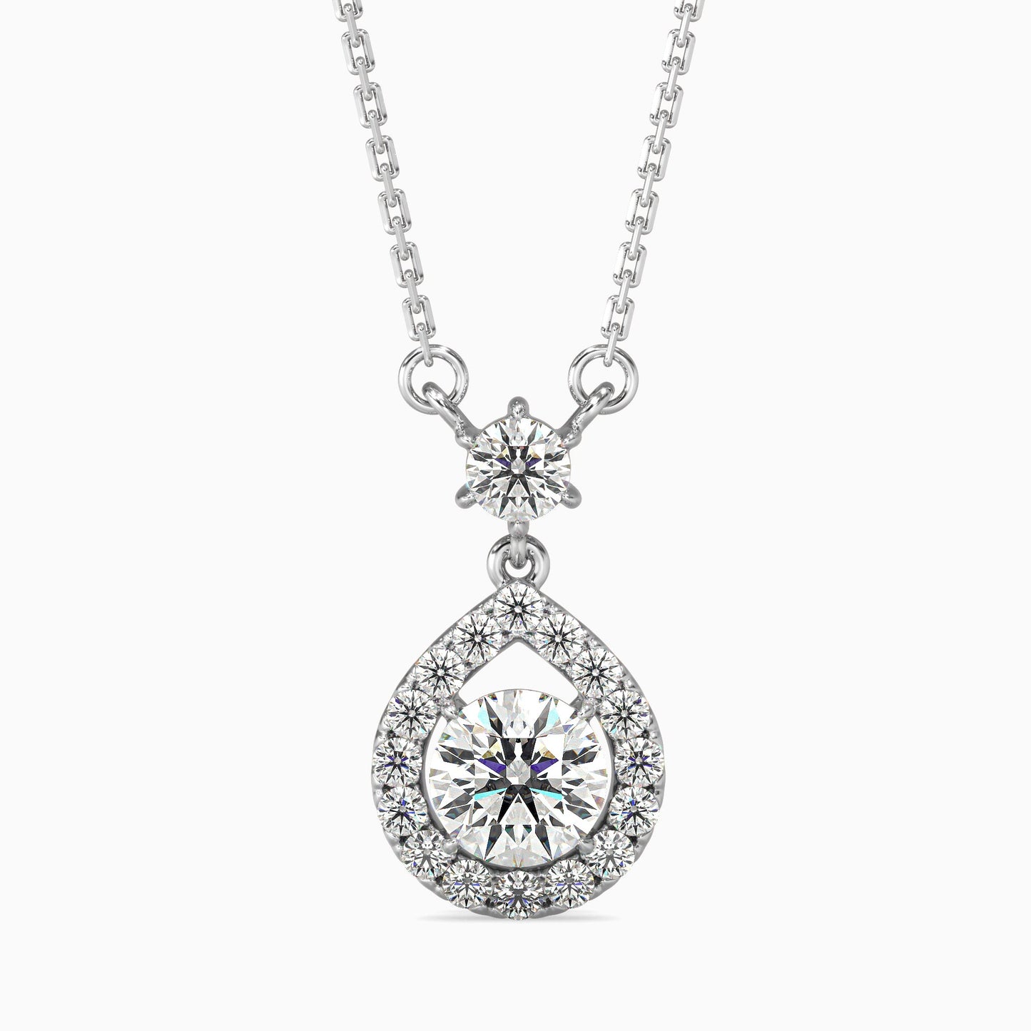 Potts Diamond Solitaire Pendant Platinum