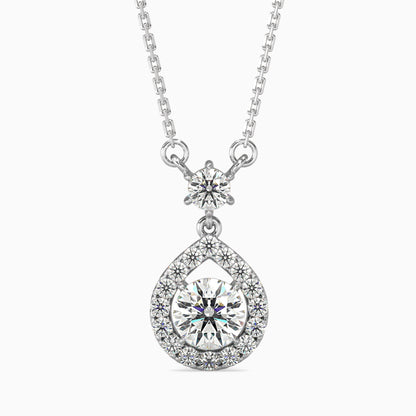 Potts Diamond Solitaire Pendant Platinum