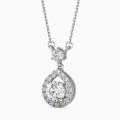 Potts Diamond Solitaire Pendant Platinum