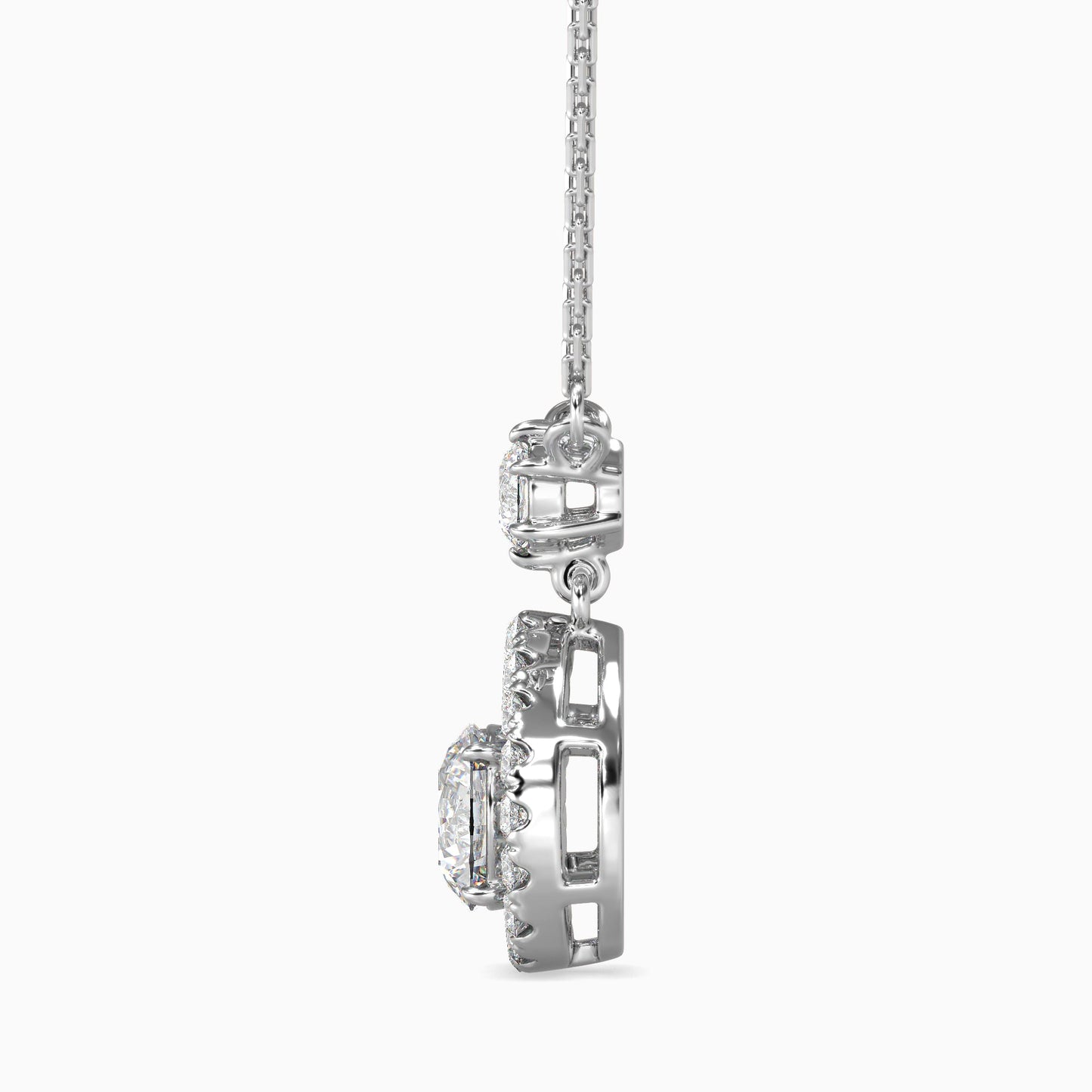 Potts Diamond Solitaire Pendant Platinum