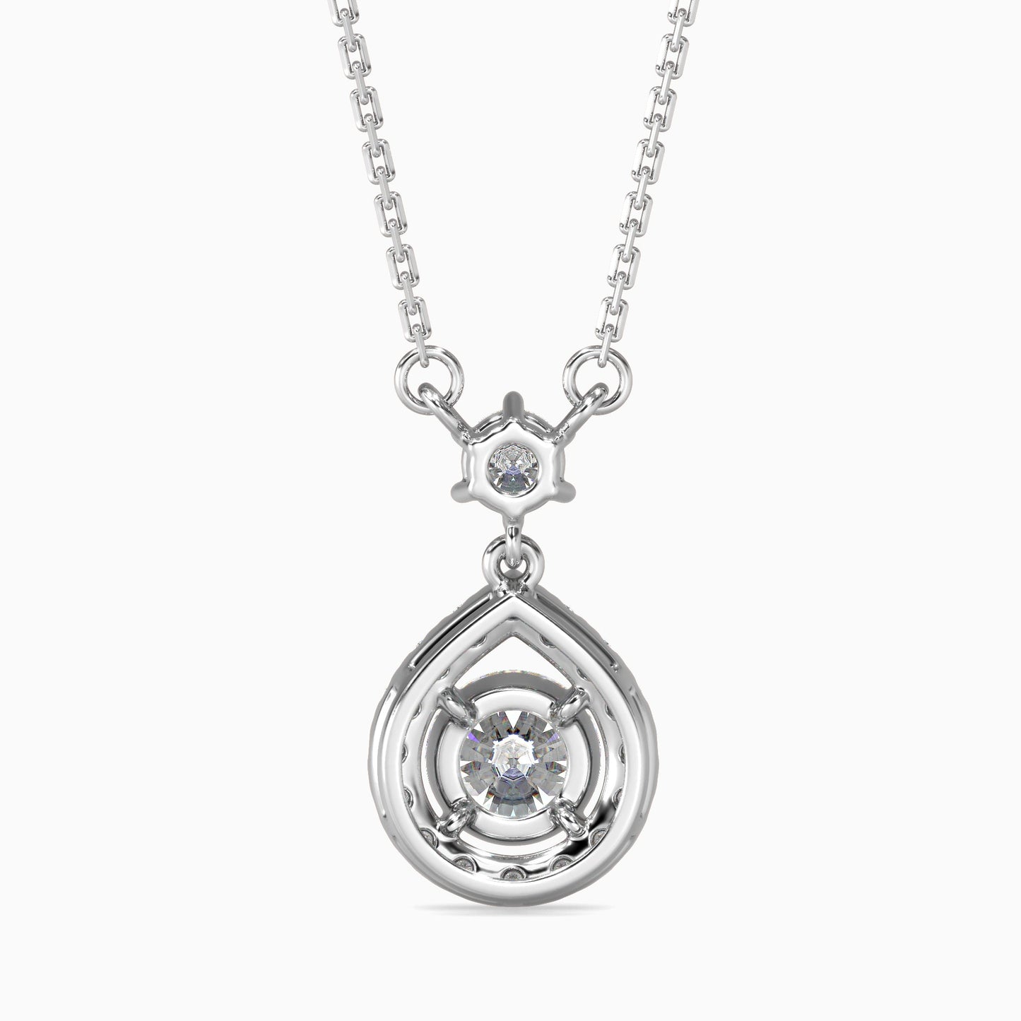 Potts Diamond Solitaire Pendant Platinum