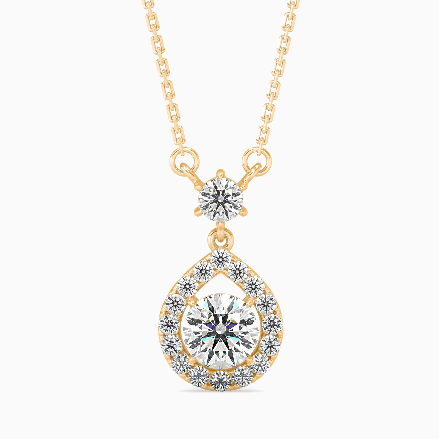 Potts Diamond Solitaire Pendant Yellow Gold