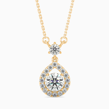 Potts Diamond Solitaire Pendant Yellow Gold