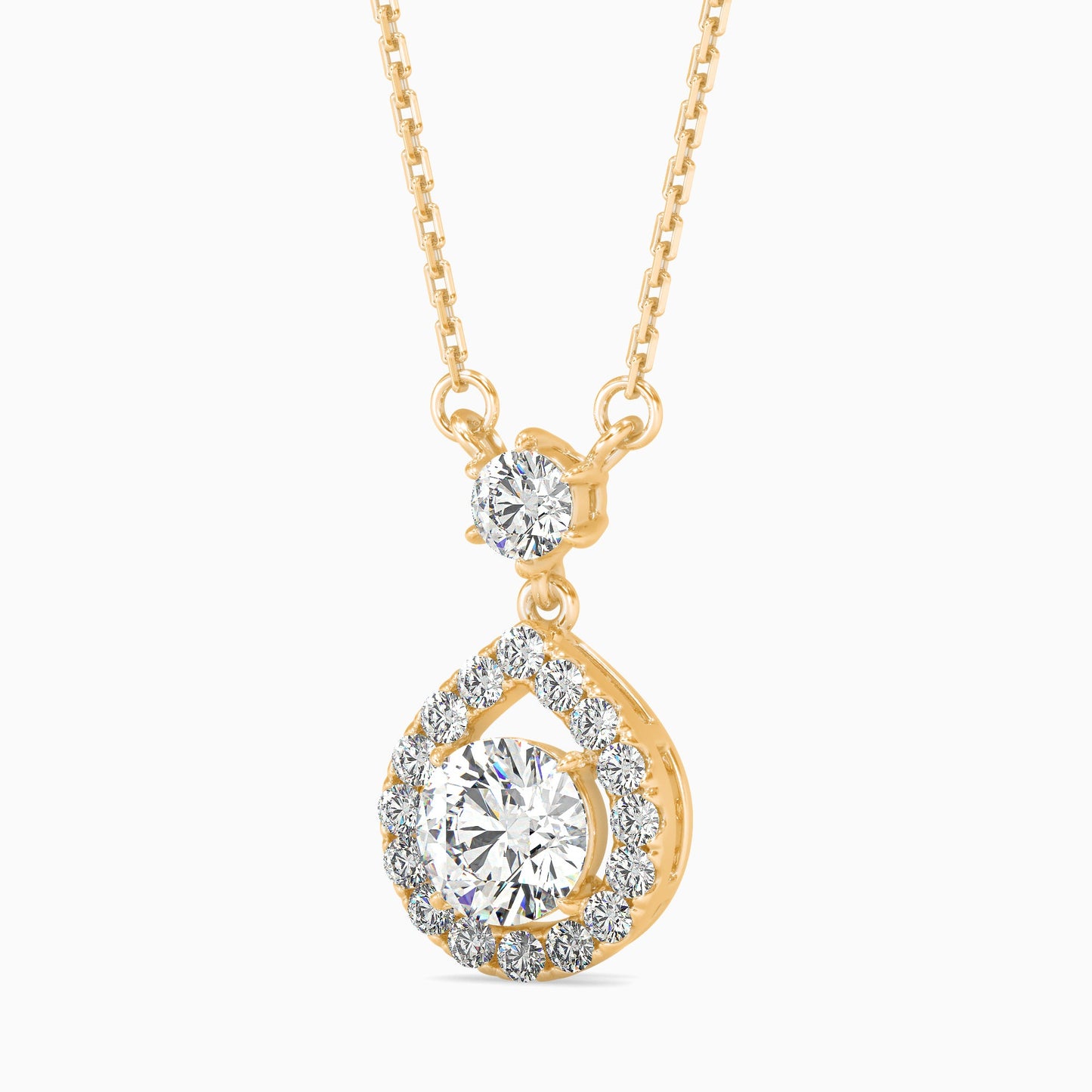 Potts Diamond Solitaire Pendant Yellow Gold