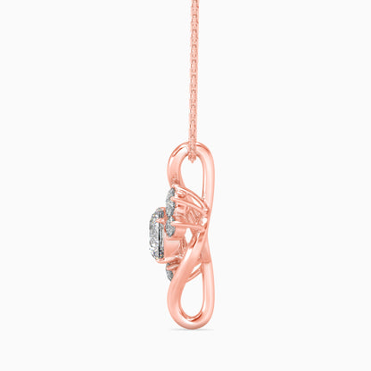 Soren Solitaire Diamond Pendant Rose Gold