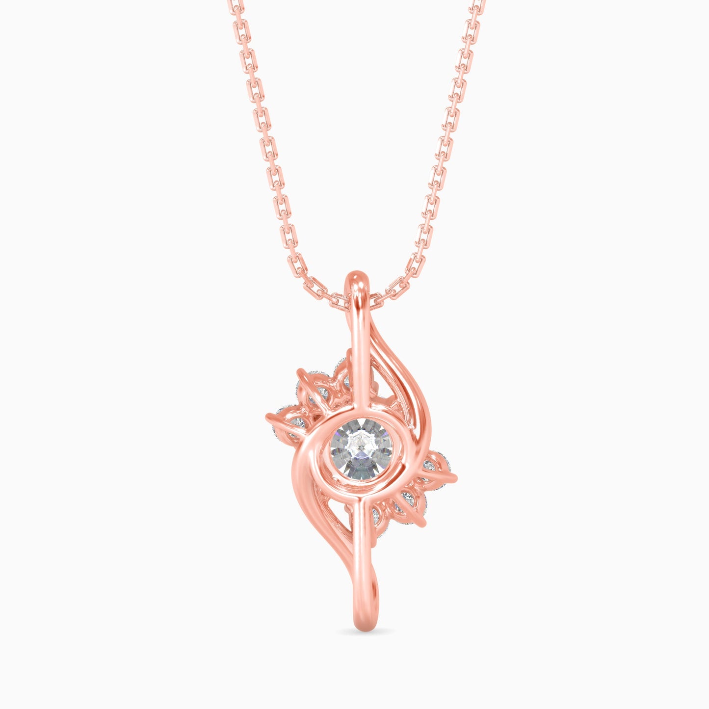 Soren Solitaire Diamond Pendant Rose Gold