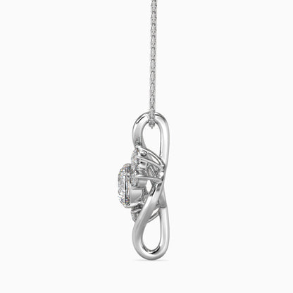 Soren Solitaire Diamond Pendant White Gold