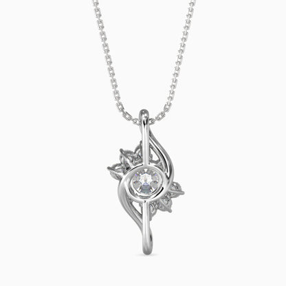 Soren Solitaire Diamond Pendant White Gold