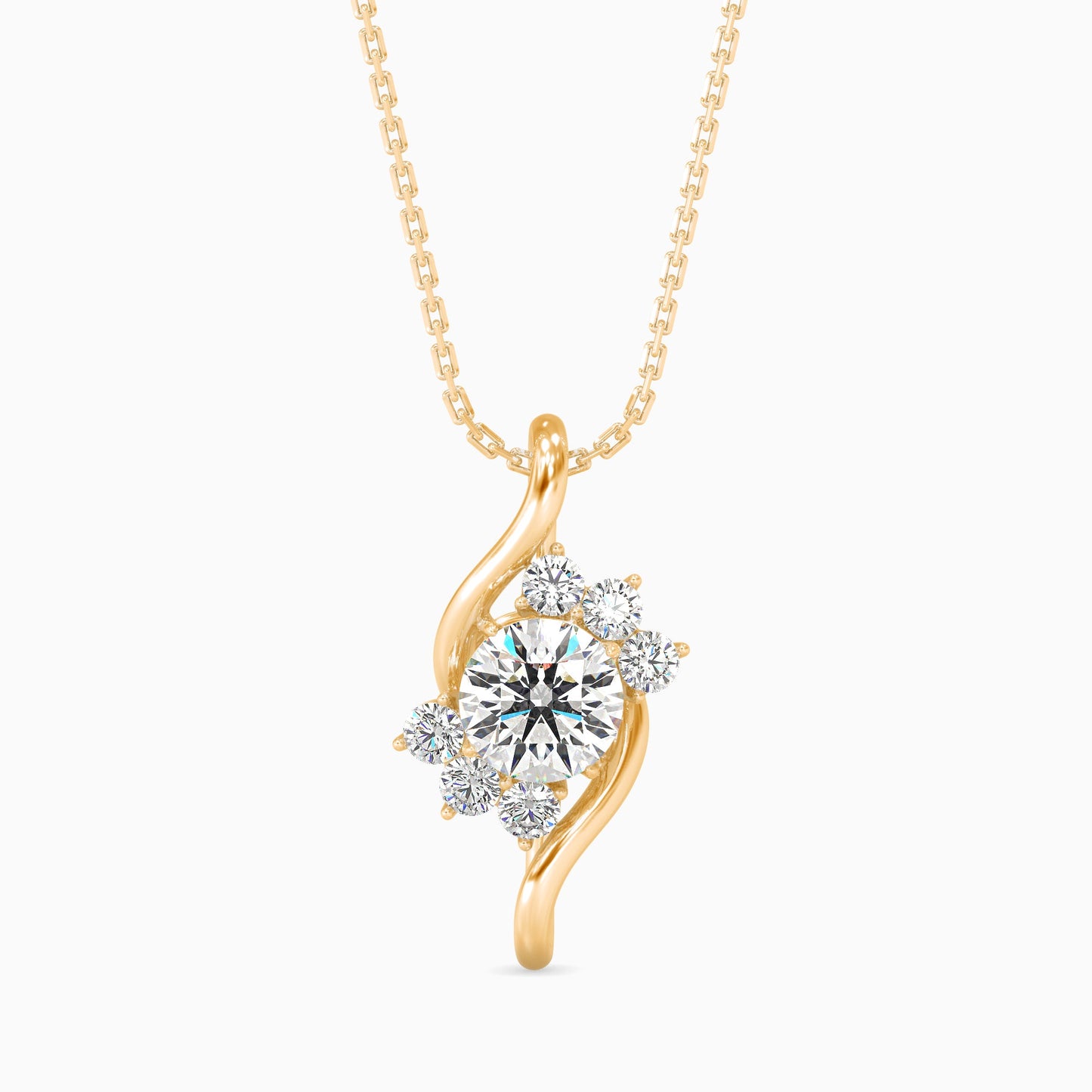 Soren Solitaire Diamond Pendant Yellow Gold