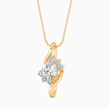 Soren Solitaire Diamond Pendant Yellow Gold