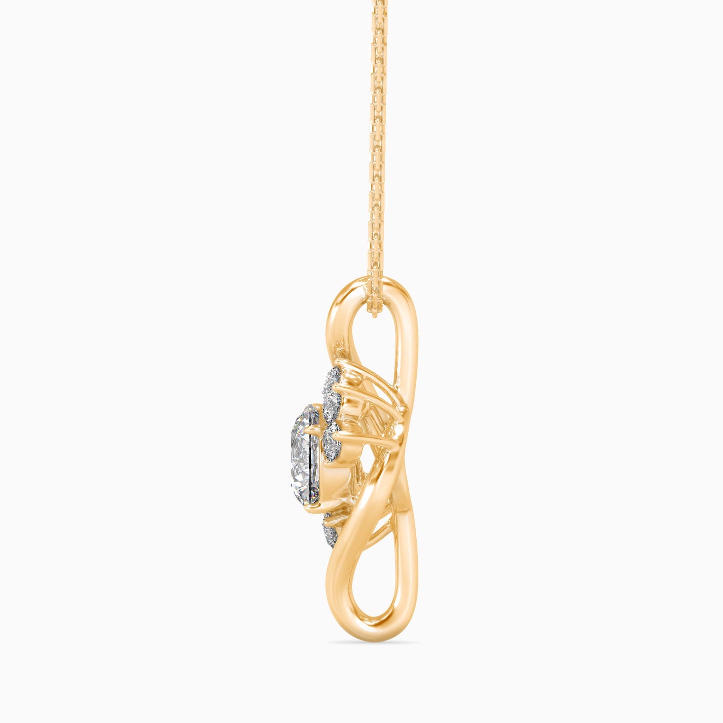 Soren Solitaire Diamond Pendant Yellow Gold