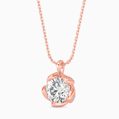 Marella Solitaire Diomand Pendant Rose Gold