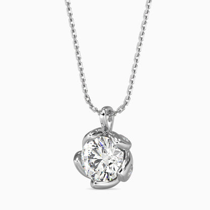 Marella Solitaire Diomand Pendant White Gold