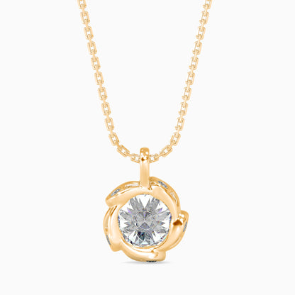 Marella Solitaire Diomand Pendant Yellow Gold