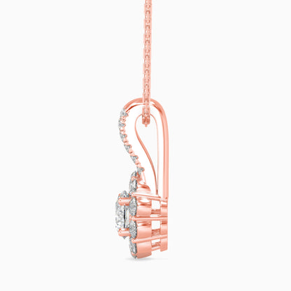 Nestor Diamond Solitaire Pendant Rose Gold