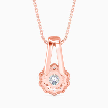 Nestor Diamond Solitaire Pendant Rose Gold