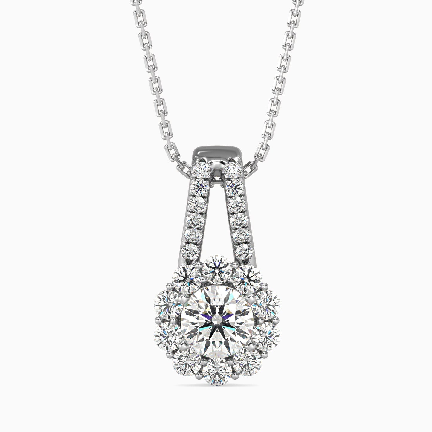 Nestor Diamond Solitaire Pendant Platinum