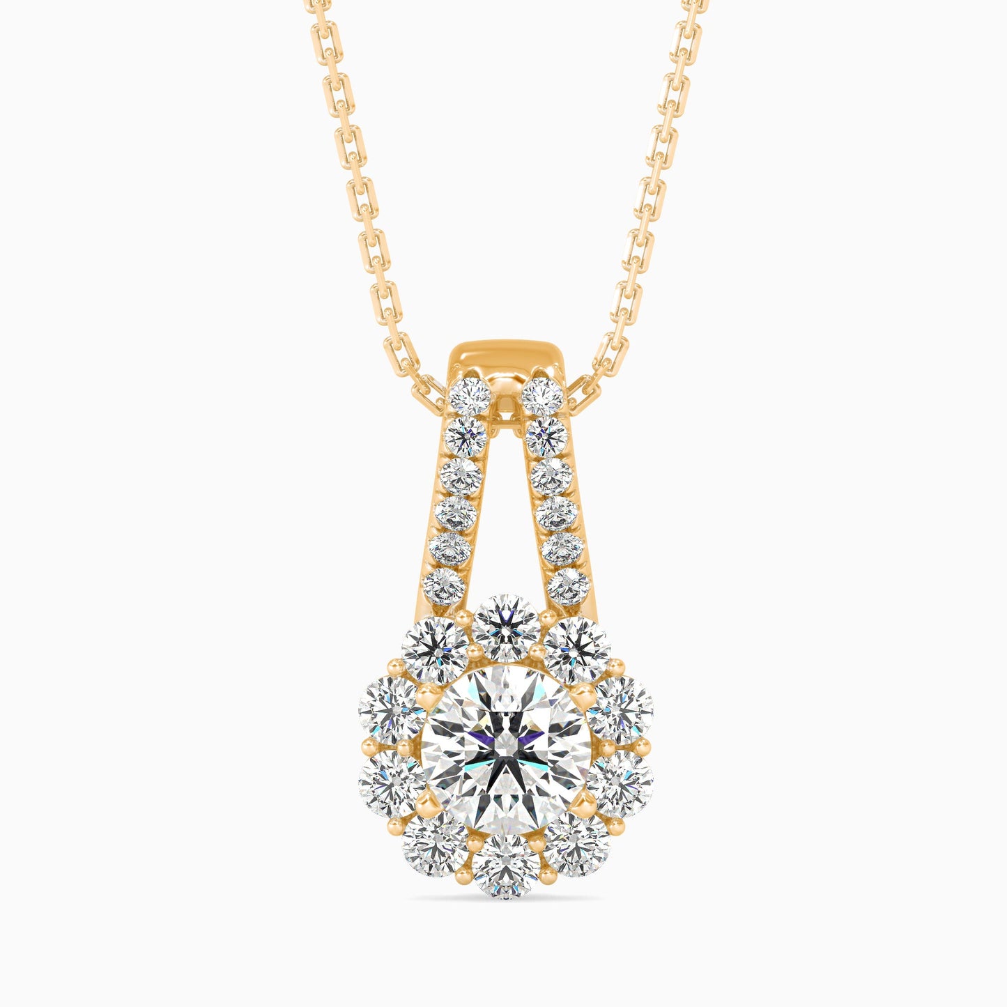 Nestor Diamond Solitaire Pendant Yellow Gold