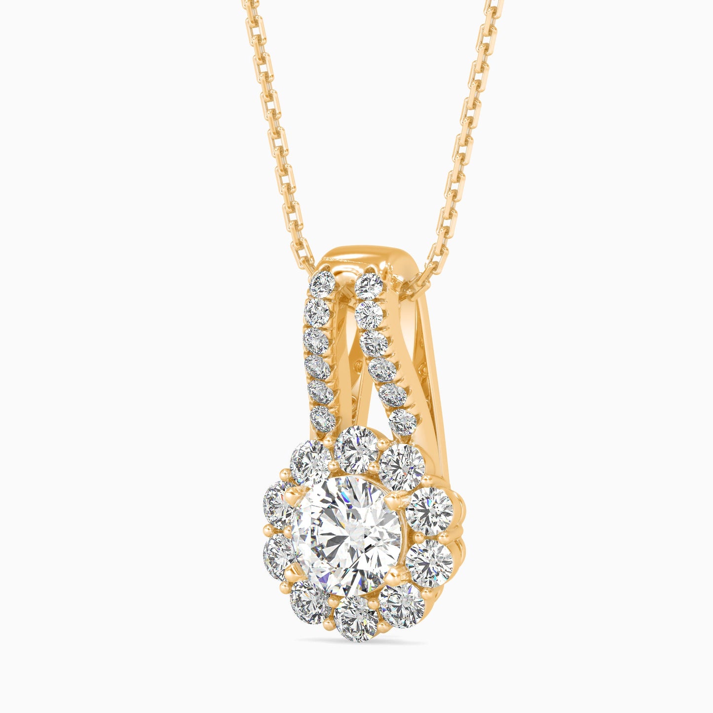 Nestor Diamond Solitaire Pendant Yellow Gold