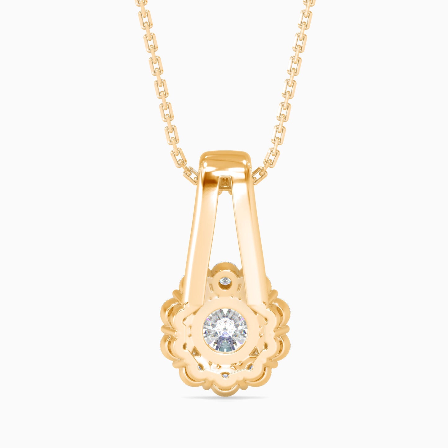 Nestor Diamond Solitaire Pendant Yellow Gold