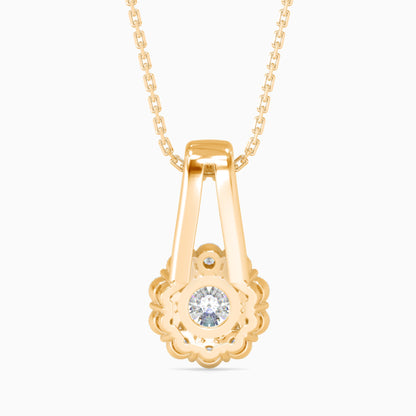 Nestor Diamond Solitaire Pendant Yellow Gold