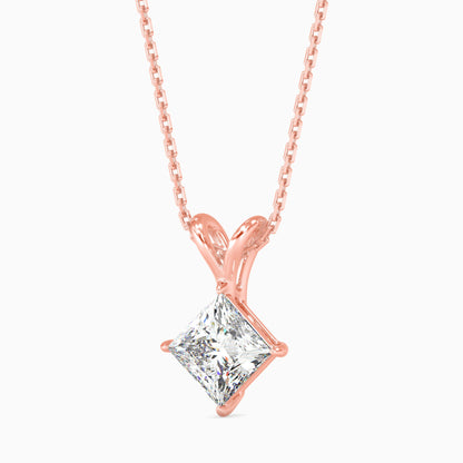 Eternal Elegance Solitaire Pendant Rose Gold