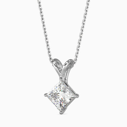 Eternal Elegance Solitaire Pendant White Gold