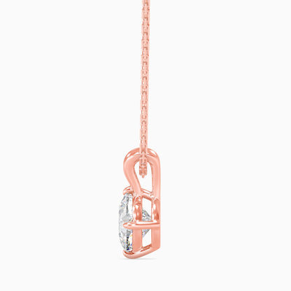 Shimmering Moondrops Diamond Pendant Rose Gold