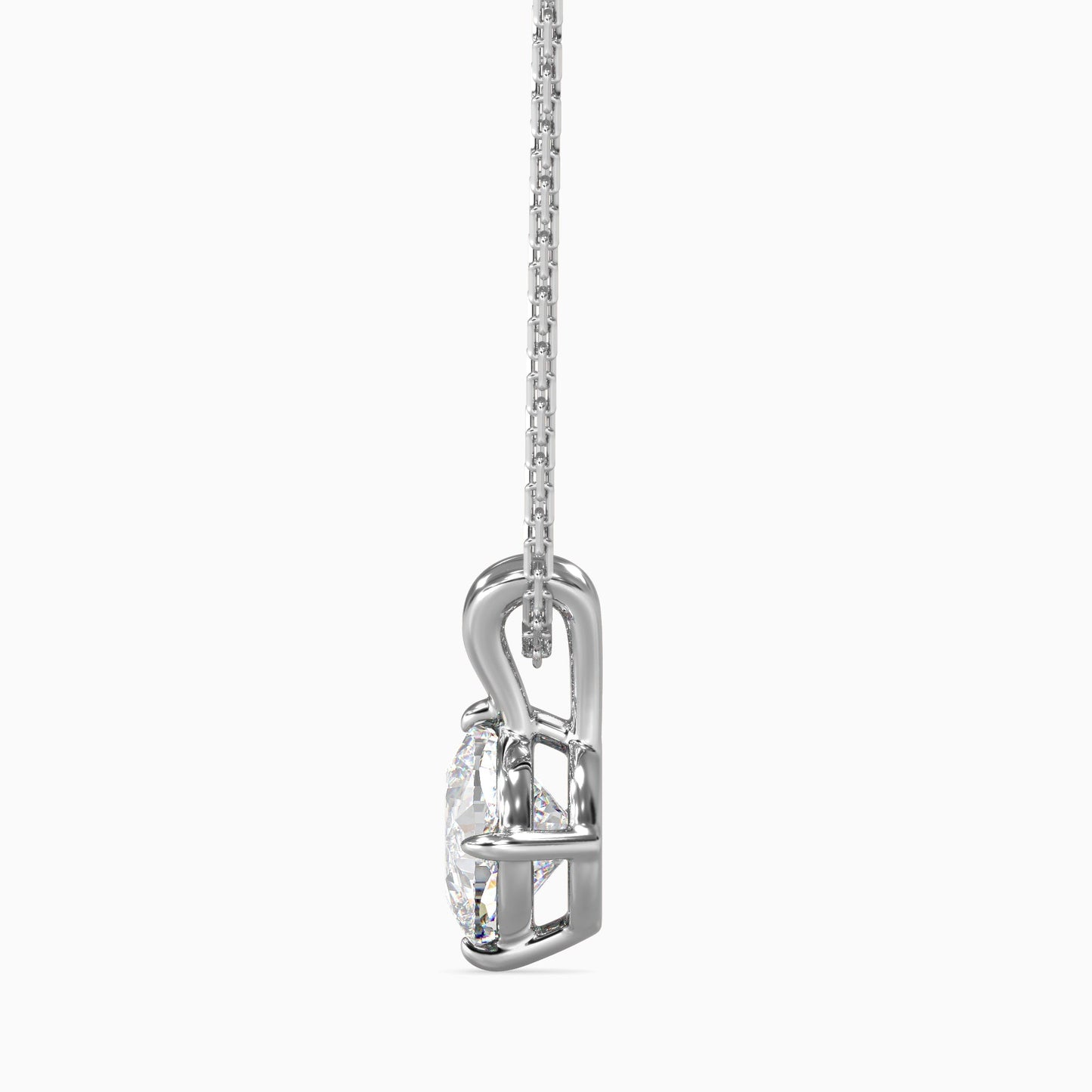 Shimmering Moondrops Diamond Pendant Platinum