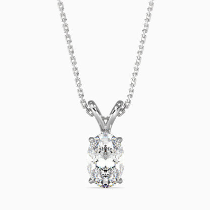 Enchanted Eclipses Solitaire Pendant White Gold