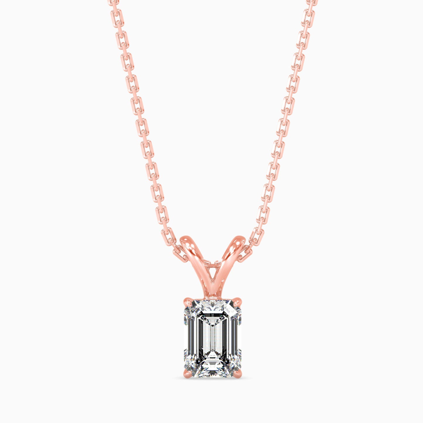 Exquisite Embers Solitaire Pendant Rose Gold