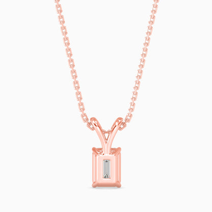 Exquisite Embers Solitaire Pendant Rose Gold