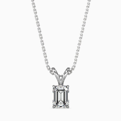 Exquisite Embers Solitaire Pendant Platinum