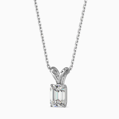 Exquisite Embers Solitaire Pendant Platinum