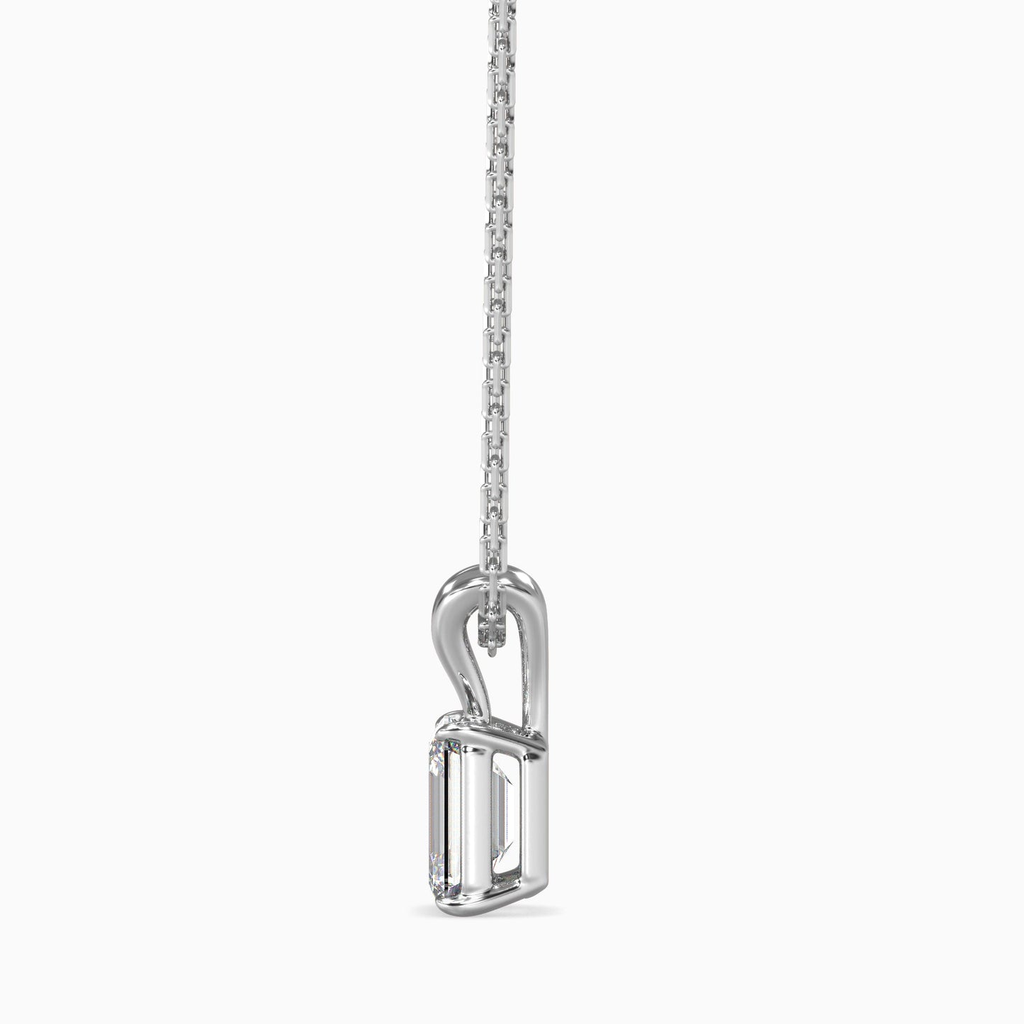 Exquisite Embers Solitaire Pendant Platinum