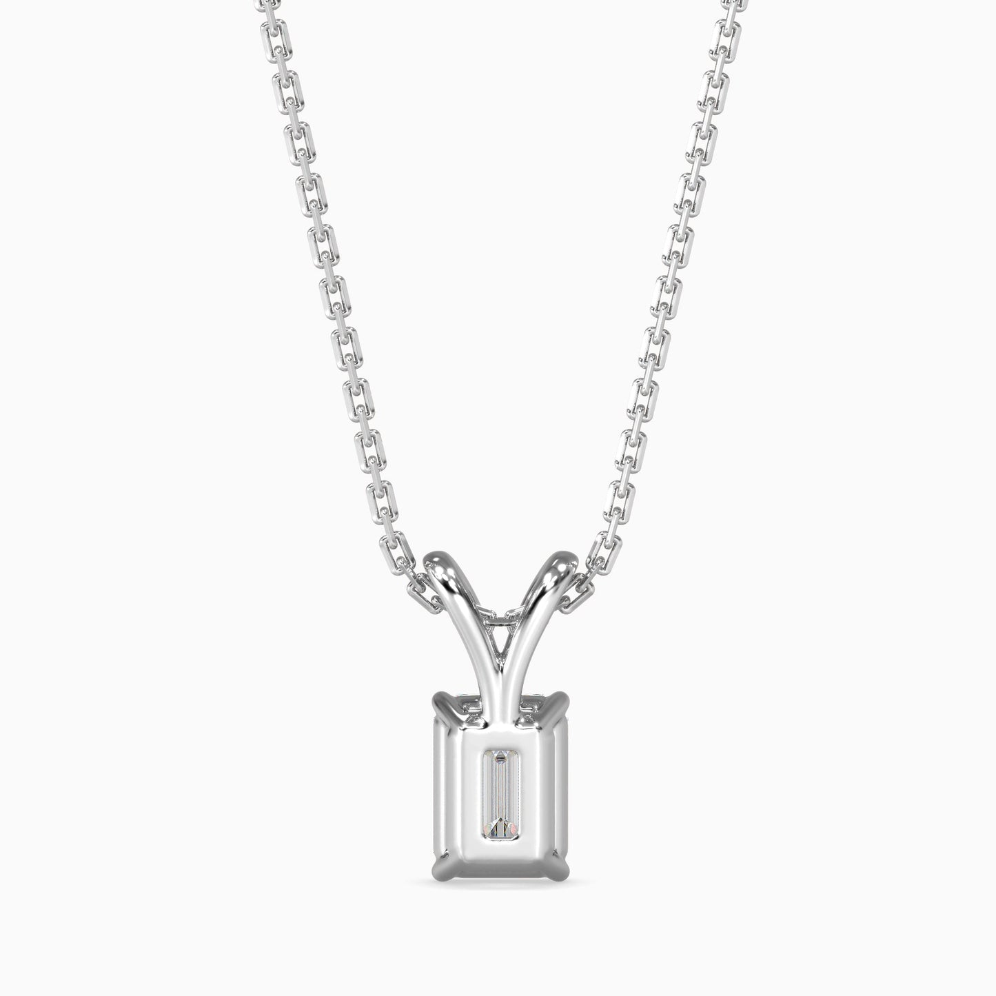 Exquisite Embers Solitaire Pendant Platinum