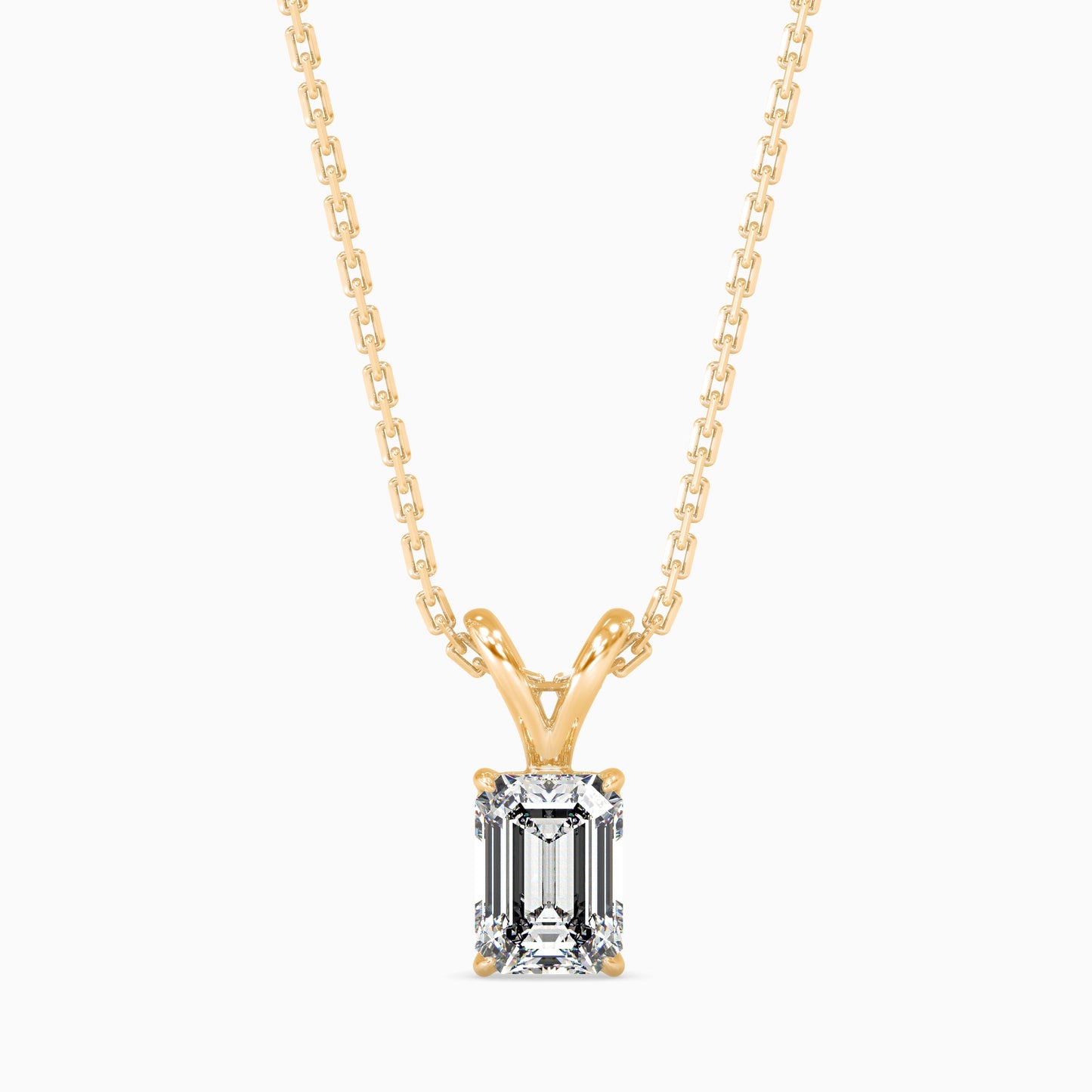 Exquisite Embers Solitaire Pendant Yellow Gold