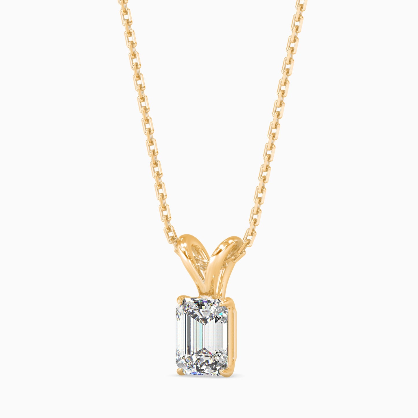 Exquisite Embers Solitaire Pendant Yellow Gold