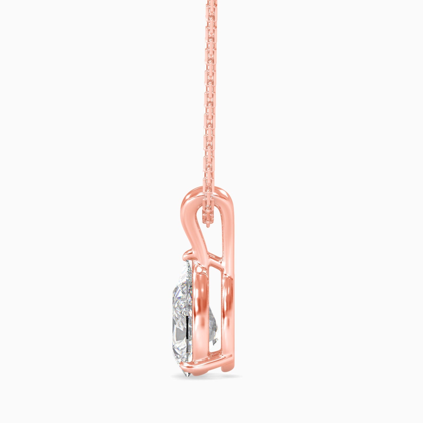 Dazzling Drops Solitaire Pendant Rose Gold