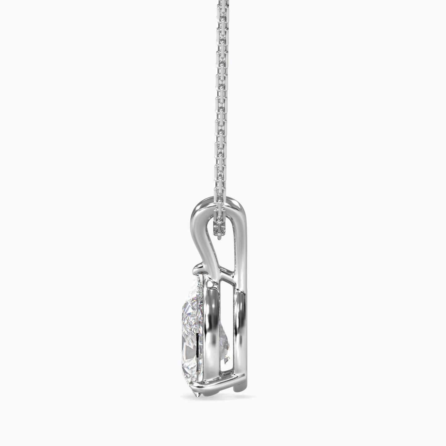 Dazzling Drops Solitaire Pendant White Gold