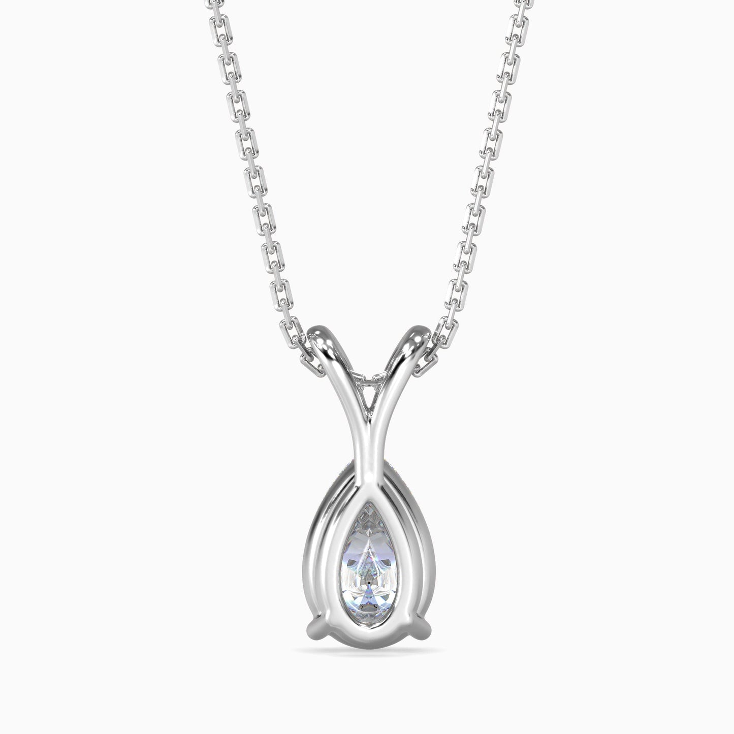 Dazzling Drops Solitaire Pendant White Gold