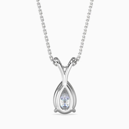 Dazzling Drops Solitaire Pendant Platinum