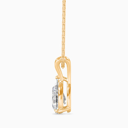 Dazzling Drops Solitaire Pendant Yellow Gold