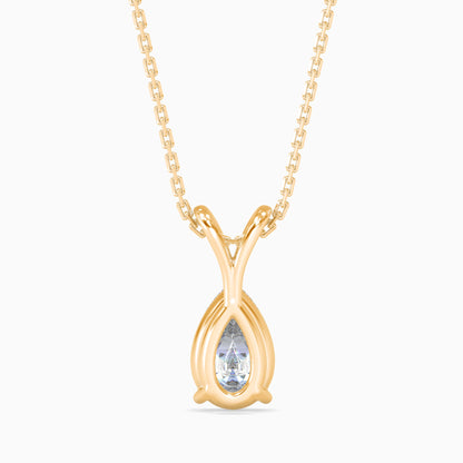 Dazzling Drops Solitaire Pendant Yellow Gold