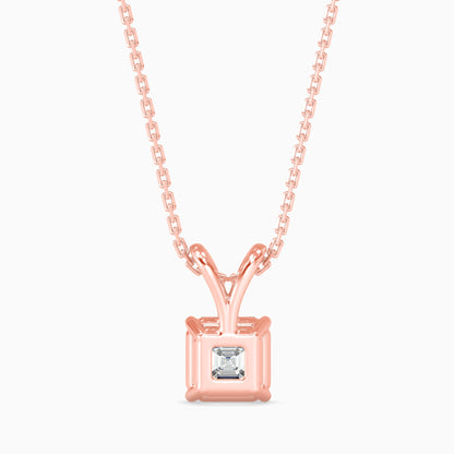 Ethereal Orbs Solitaire Pendant Rose Gold