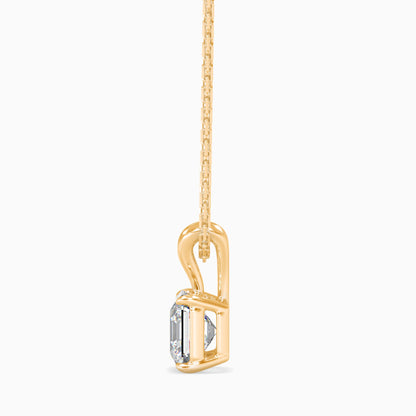 Ethereal Orbs Solitaire Pendant Yellow Gold