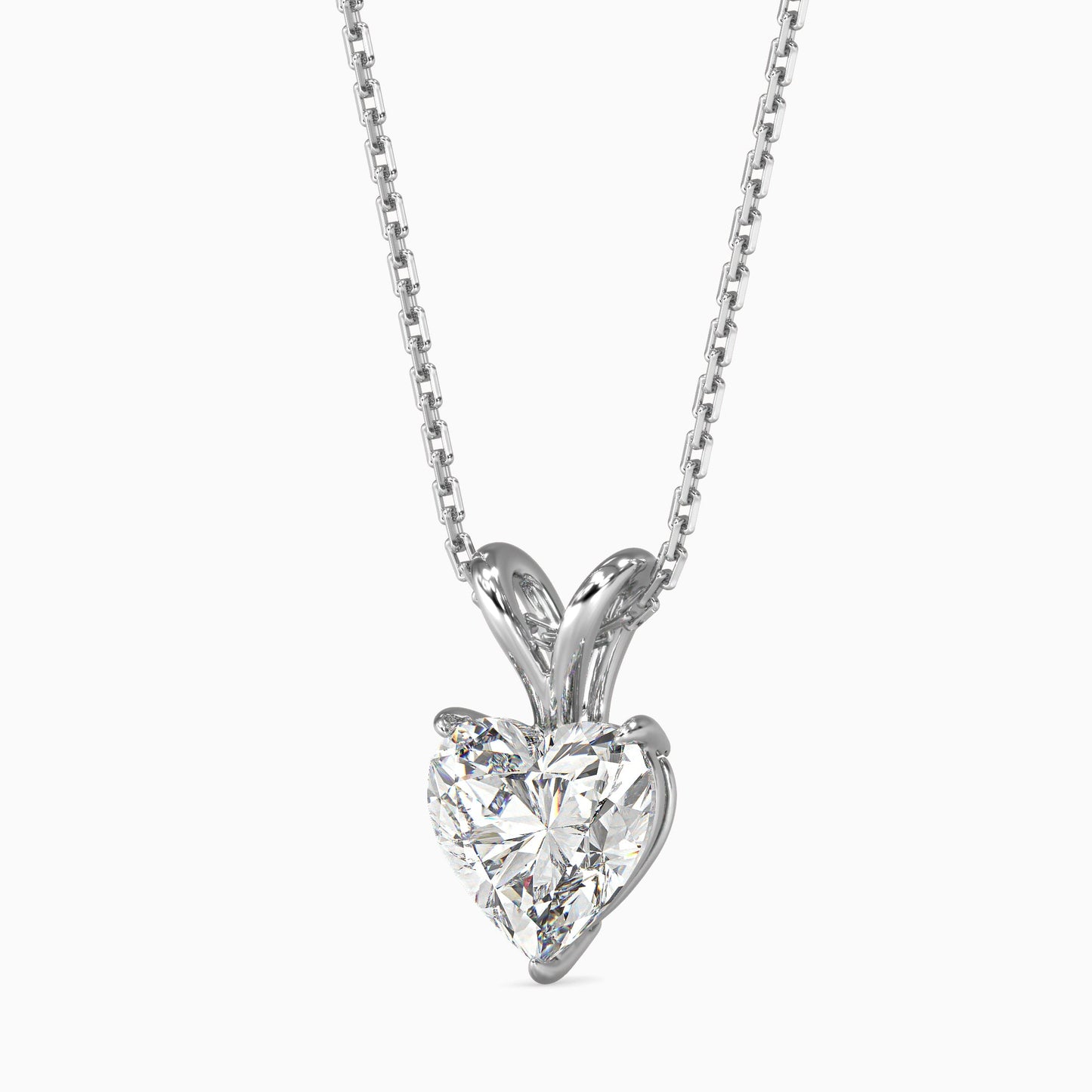 Timeless Twinkles Solitaire Pendant White Gold